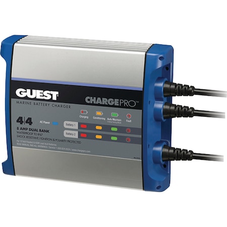 Guest ChargePro On-Board Battery Charger, 8 Amps, 2 Banks